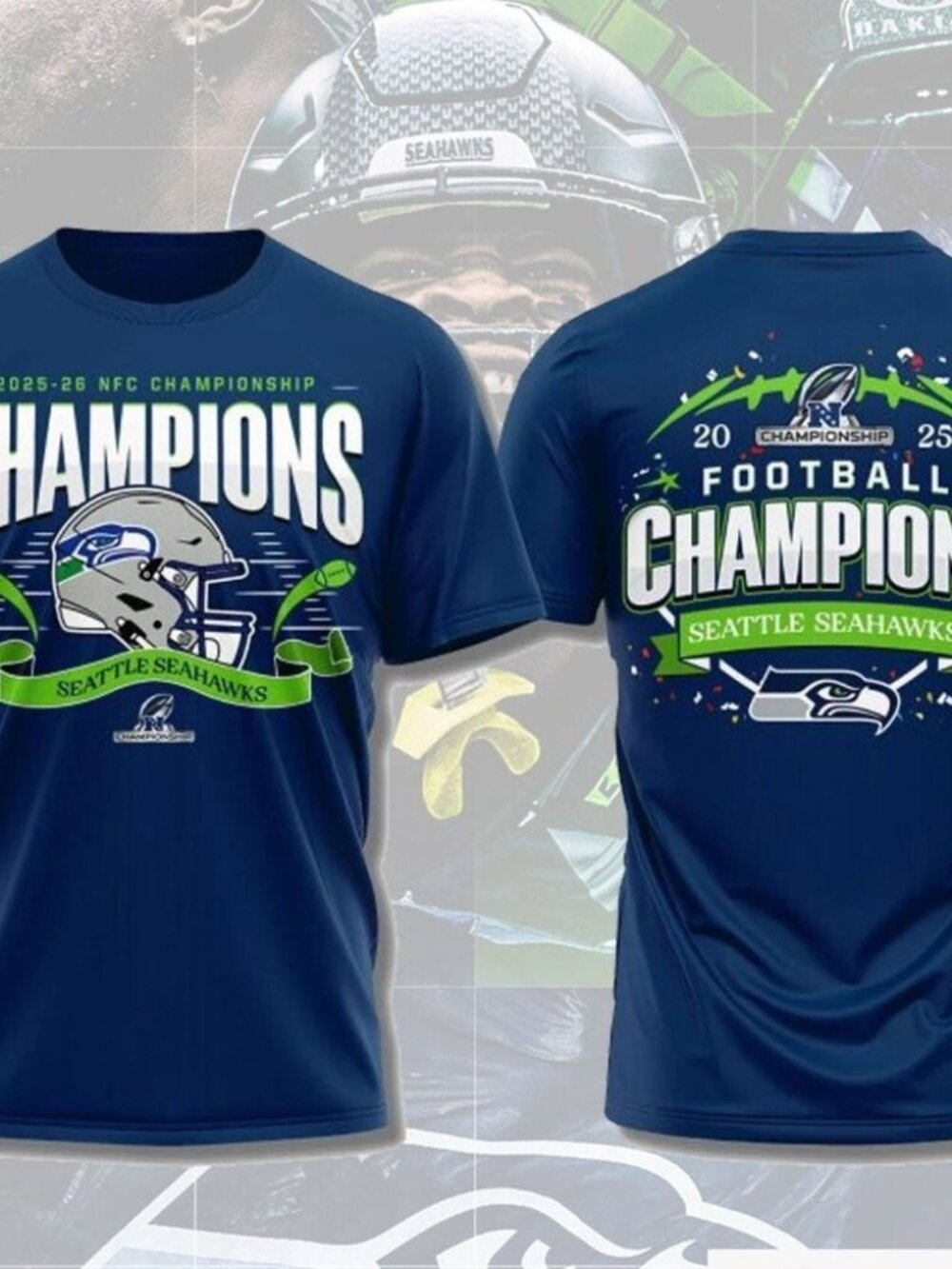 Seattle Seahawks 2025 NFC Champions TShirt 2025 National Football Conference Tee